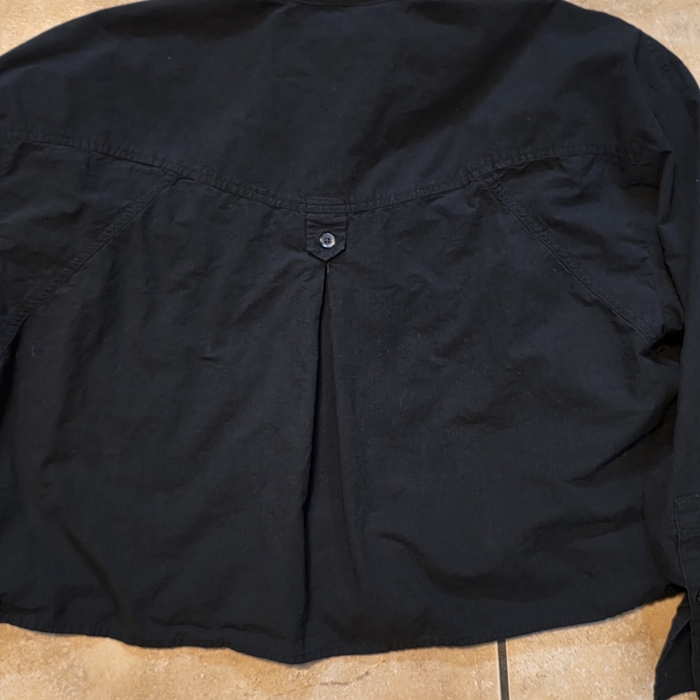 Madewell OVERSIZED Black Button-Down Shirt - Picture 8 of 12